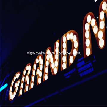 Vintage Light Up Marquee Sign Letters